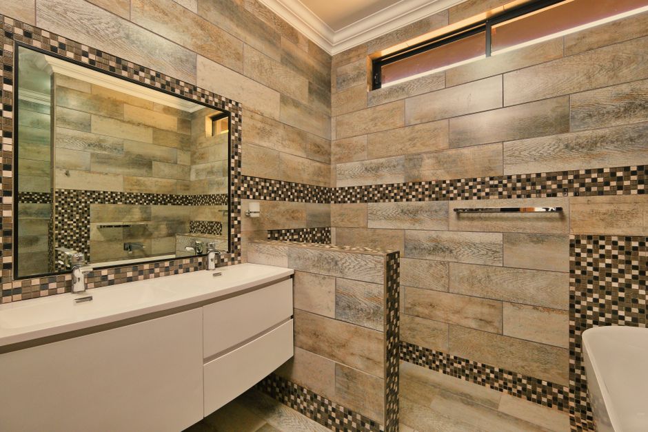 Modern bathroom renovation with contemporary fittings